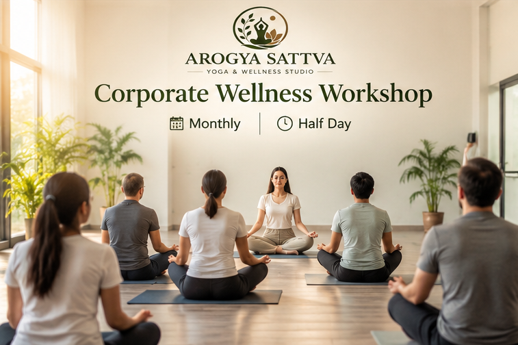Corporate Wellness Session conducted by Arogya Sattva a wellness center at Bangalore